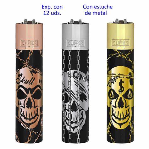 Encendedores Clippers Metalicos Calacas